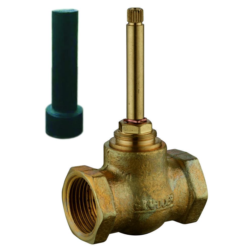 High Flow Concealed Flush Cock With 20mm Qt Disc Fitting Suitable  For 25mm Pipe With Protection Cap Without Exposed Part Out Turn Brass